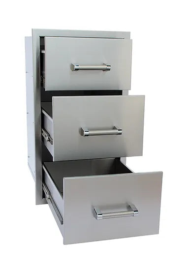 Kokomo Outdoor Kitchen Stainless Steel Triple Drawer SKU: KO-TD18