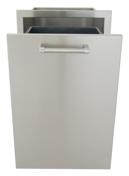 Outdoor Kitchen Stainless Steel Dual Trash/Propane Pull-Out
