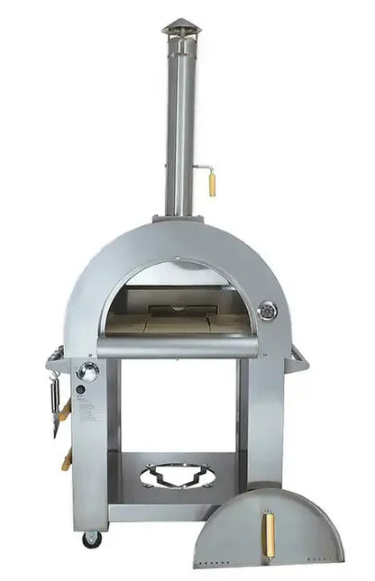 Kokomo 32 Inch Dual Fuel Gas or Wood Fired Stainless Steel Pizza Oven SKU: KO-PIZZAOVEN-LP