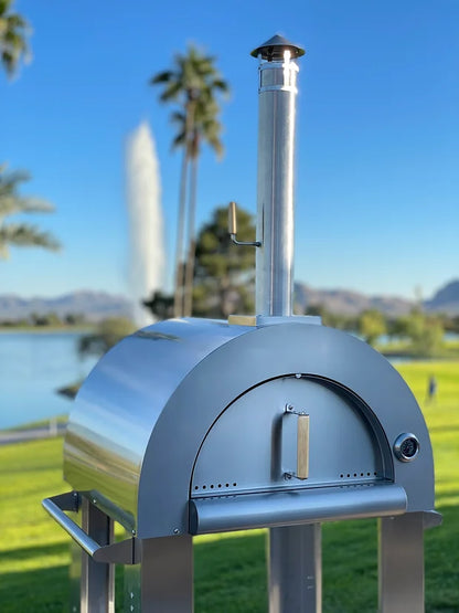 Kokomo 32” Wood Fired Stainless Steel Pizza Oven SKU: KO-PIZZAOVEN