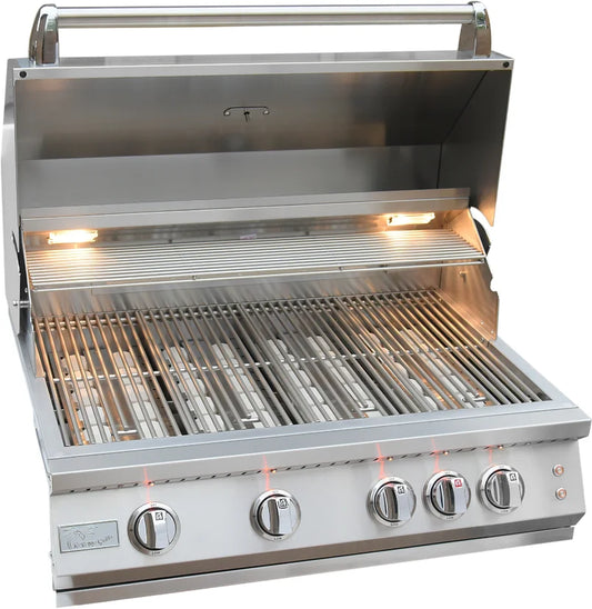 Kokomo 32” Professional Built in Gas Grill (4 Burner/Back Burner) SKU: KO-BAK4BG-PRO