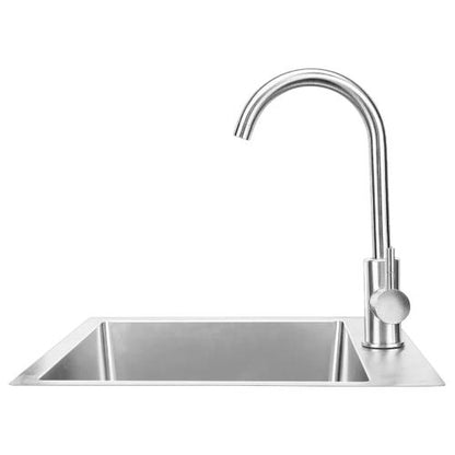 Large 18" Stainless Steel Sink & Faucet All In one Kit - Under & Over Mount - 12515