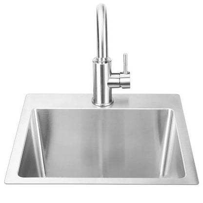 Large 18" Stainless Steel Sink & Faucet All In one Kit - Under & Over Mount - 12515